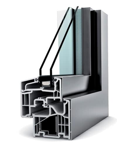 Vue en coupe fenêtre pvc aluminium KF310 Internorm Design Home Pure