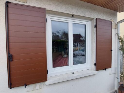 Réalisation à Ermont : Installation de Volets Battants Aluminium – Marque EHRET